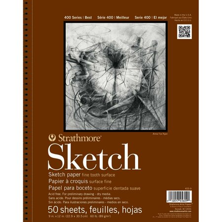 Strathmore 400 Series Spiral Sketch Pad - 11X14 -  STRATHMORE ARTIST PAPERS, 455-11-1